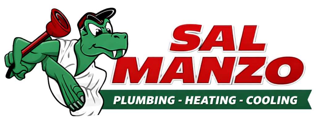 sal manzo plumbing heating and cooling logo long island ny trusted plumbing and hvac company